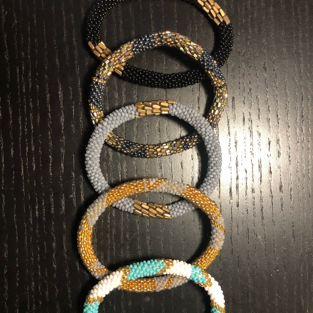Set of beaded bracelets